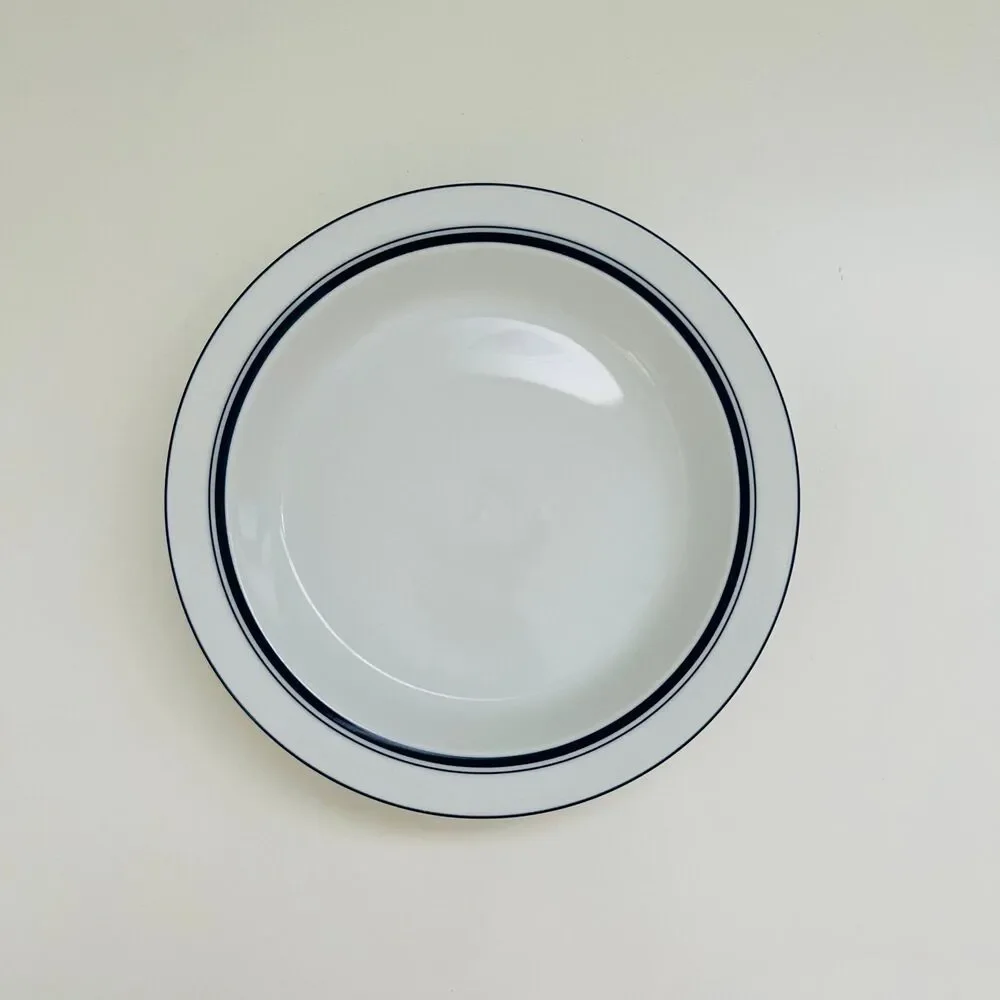 DANSK Bistro Christianshavn Blue Rimmed Soup Bowls, Set of 2